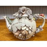 Harmony Kingdom Cardew Design Limited Edition 'Cracking Brew' Novelty Tea Pot, No. 3688/3850,