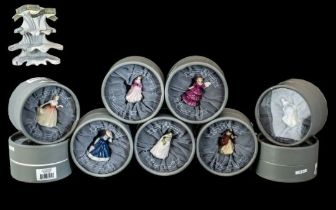 Collection of Royal Doulton Tiny Pretty Ladies, comprising Belle, Lauren, Rachel, Rebecca,