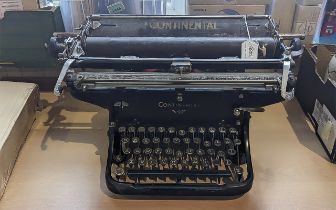 Early 20th Century Continental Typewriter, metal, as found condition.