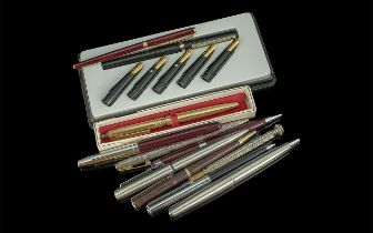 Collection of Assorted Vintage Pens to include Parker, Calibri, Paper Mate, Scripto, Osmiroid Italic