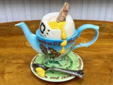 Cardew Design Limited Edition Novelty Teapot in the form of an egg cup, egg and spoon, with a