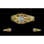 18ct Gold - Excellent Single Stone Diamo