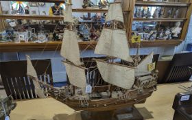 Scratch Built Three Mast Galleon and rig