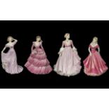 Four Coalport Porcelain Figures, Limited Edition Perfect Moment', Stephanie, Gabrielle and Belinda.