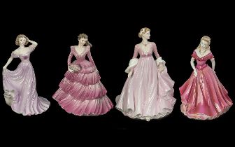 Four Coalport Porcelain Figures, Limited Edition Perfect Moment', Stephanie, Gabrielle and Belinda.