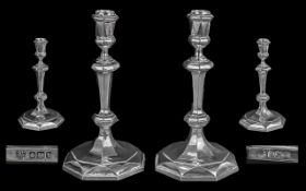 A Fine Pair of Sterling Silver Matched Candlesticks by Hawksworth, Ayre and Company. Hallmark