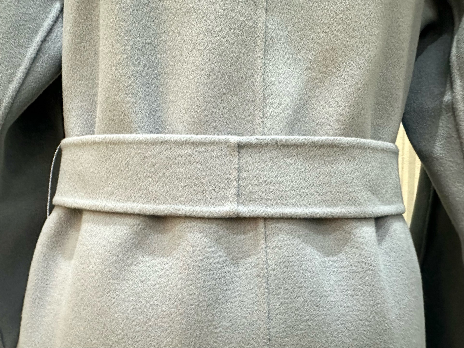 Max Mara Ladies Wrap Coat, pale blue, tie belt, pure new wool, Size 2 (small). In original box. - Image 4 of 5