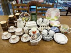 Box of Miscellaneous Pottery, including Royal Albert 'Blossom Time' four side plates and two bread