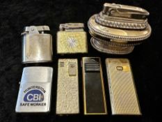Collection of Vintage Lighters, including Ronson, Calibri, Zippo, Sedome, Win Sensor, WM Model 5500,