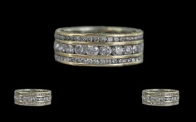 Ladies 18ct White Gold Stunning Diamond Set Full Eternity Ring marked 18ct 750 to shank. All of