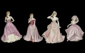 Four Coalport Porcelain Figures, Melody, 'Now and Forever', 'With this Ring' and Sarah.