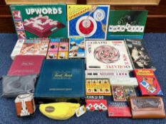 Two Boxes of Vintage Board Games, including Boggle, Bali, Space-o-Graph, Upwords, Kan-u-Go,