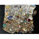 Large Collection of Quality Costume Jewellery, comprising a quantity of vintage brooches, in the