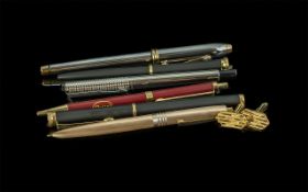 A Collection of Pens to include Pierre Cardin twin pen set, a Cross fountain pen,