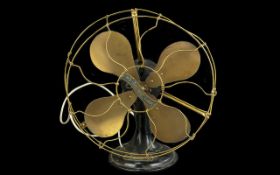 1930's Verity 'The Junior' Fan, an early 20th century electric desk fan, Art Deco circa 1930s,