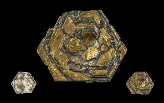 Line Vautrin Brooch 'Rose Des Sables', Line Vautrin (1913-1997) gilt and patinated bronze in the