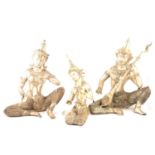 Five modern Indian figurines