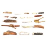 A collection of pen knives