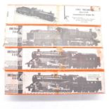 Four N&KC Keyser OO gauge model railway locomotive kits