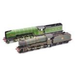 Two Kit-built OO gauge model railway steam locomotives with tenders