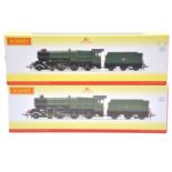 Two Hornby OO gauge model railway steam locomotives with tenders, DCC fitted, boxed