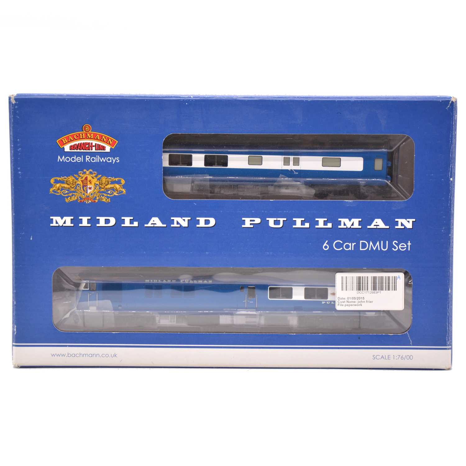 Bachmann OO gauge model railway set ref 31-255DC Midland Pullman six-car unit