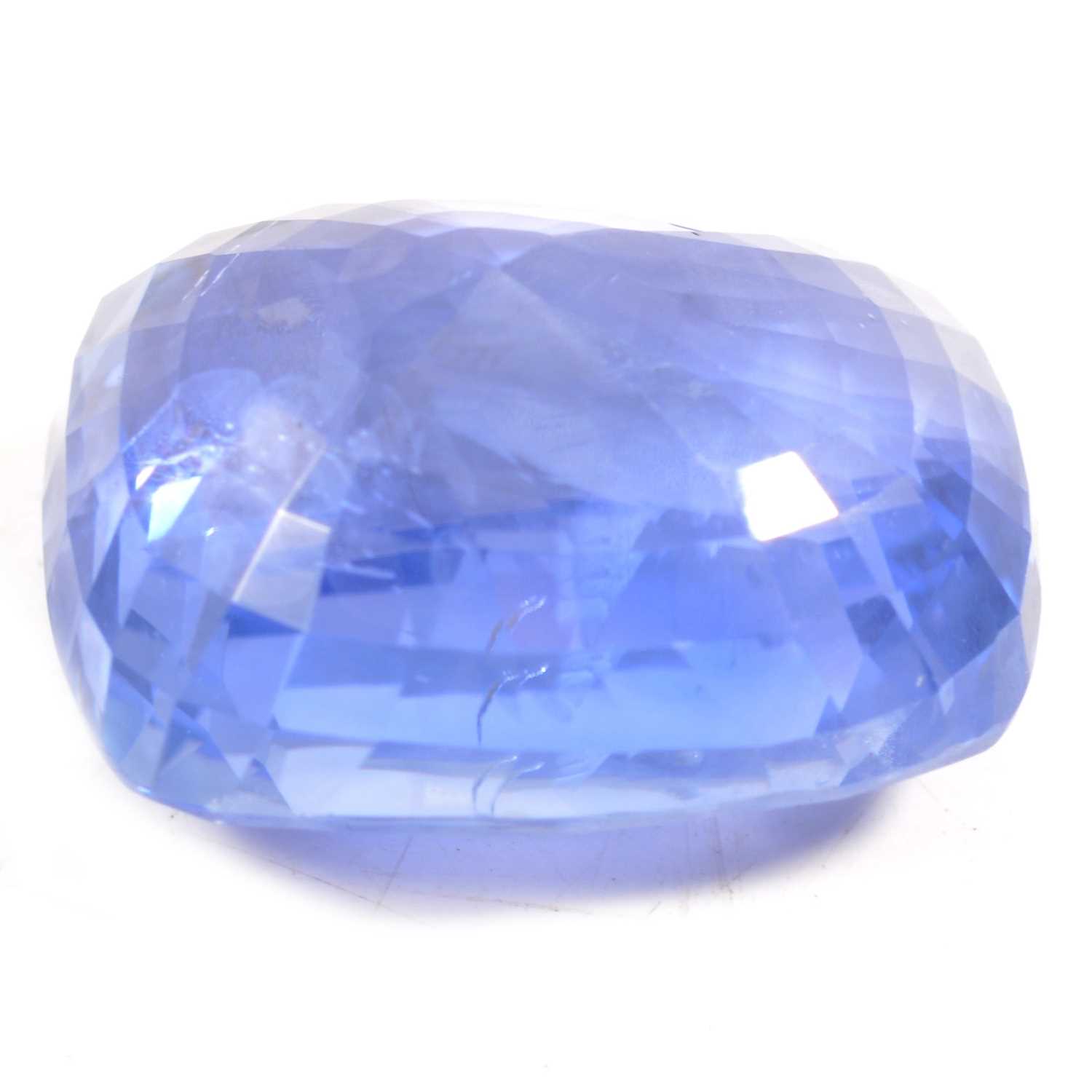 A loose blue sapphire stone - 12.25 carats.