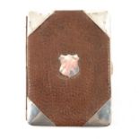 A gentleman's silver mounted leather wallet by M Chapman, Son & Co Ltd (Middleton Chapman), London