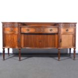 George III style mahogany sideboard,