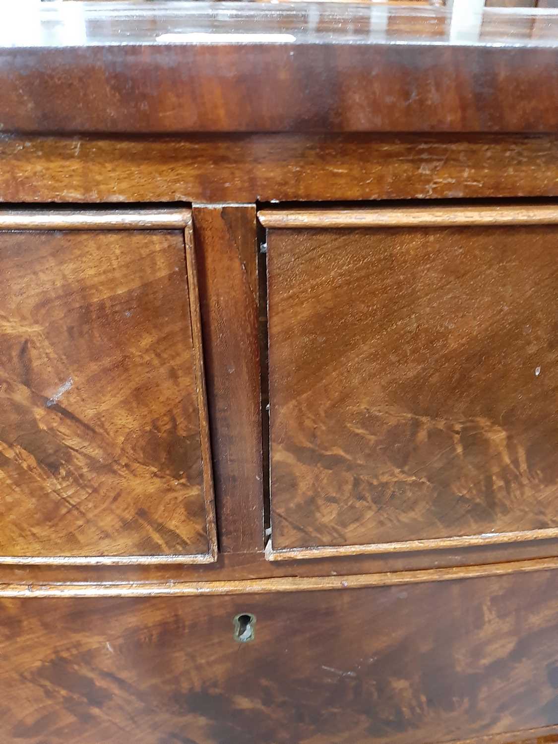 Victorian mahogany bowfront chest of drawers, - Image 8 of 8