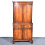 Reproduction mahogany cocktail cabinet,