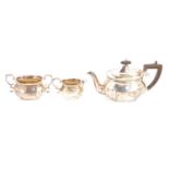 Batchelors three-piece silver tea set, London 1903