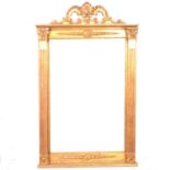 Modern gilt framed wall mirror,