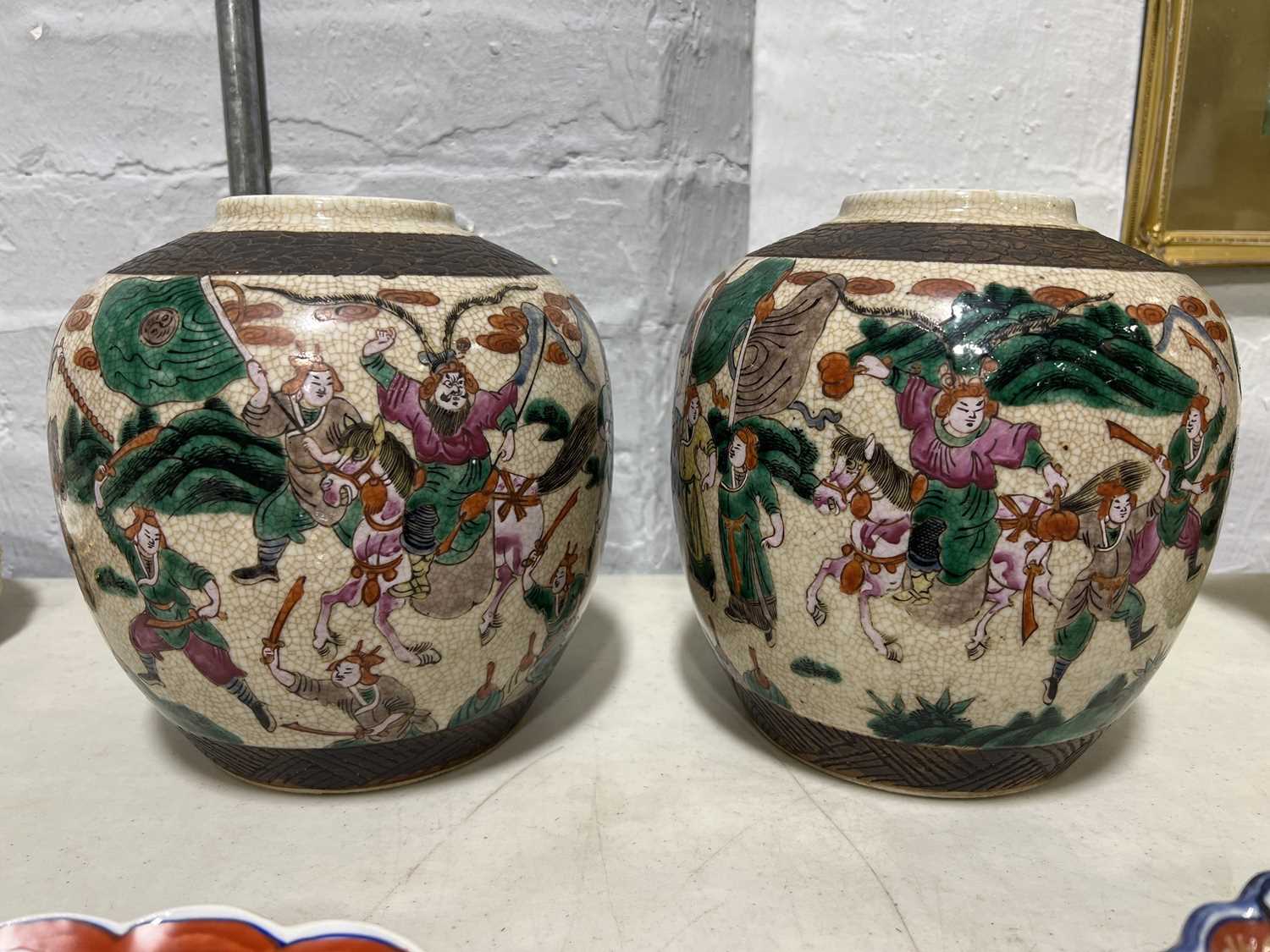 Pair of Chinese porcelain ginger jars - Image 3 of 8