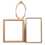 Four modern gilt framed mirrors