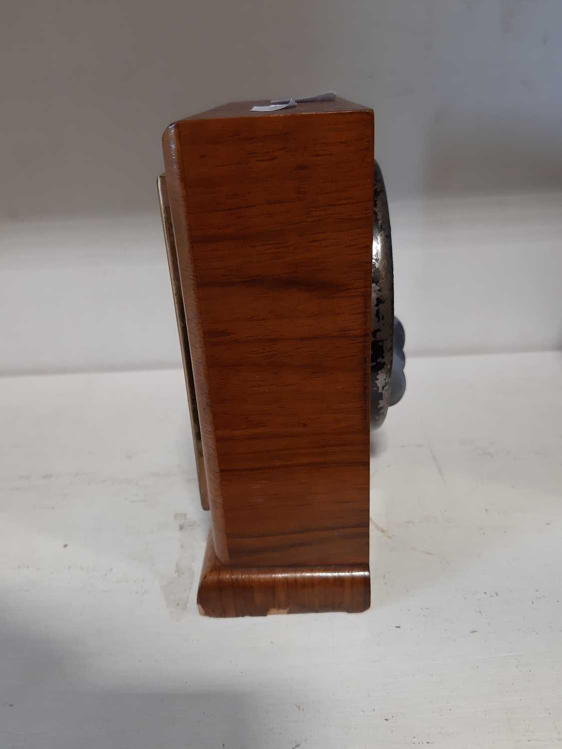 Elliott walnut cased mantel clock, - Image 4 of 6