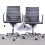 Pair of Eames style office chairs, late 20th/ early 21st century