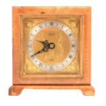 Elliott walnut cased mantel clock,