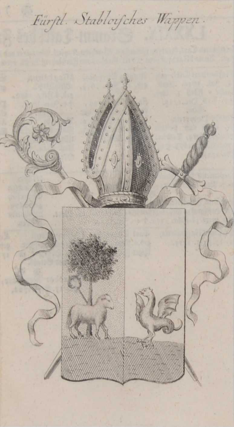 John Wood, Classical scene of a trail, pencil and wash, and five Antiquarian prints of Armorial Coat - Image 4 of 7