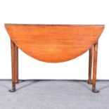 George III oak dropleaf table,