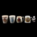 Collection of Goss crested ware and commemorative ware tankards.