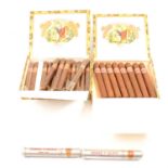 Two cases of Romeo y Julieta cigars with two others.