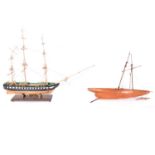 A collection of fourteen model ships