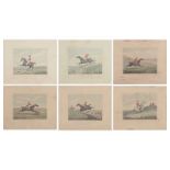 After Henry Alken, six hunting prints from 'Hunting Recollections' series
