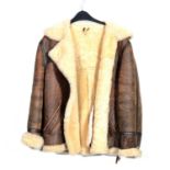 Oakfield flying type jacket, sheep skin, goggles etc