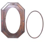 Two oak framed wall mirrors, early 20th century