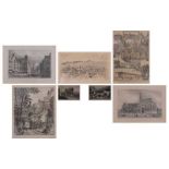 Six Antiquarian topographical prints.