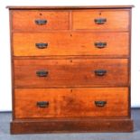 Victorian oak chest of drawers,