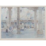 After William Russell Flint, Spanish Courtyard