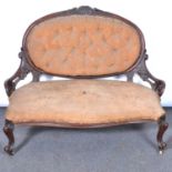 Victorian walnut sofa
